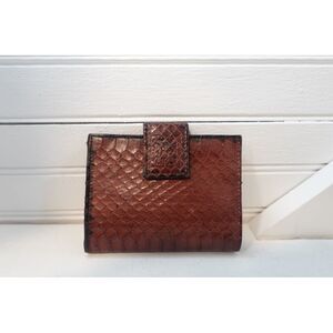 Vintage‎ snakeskin leather wallet St Thomas by Anne Klein Boho Biker Retro